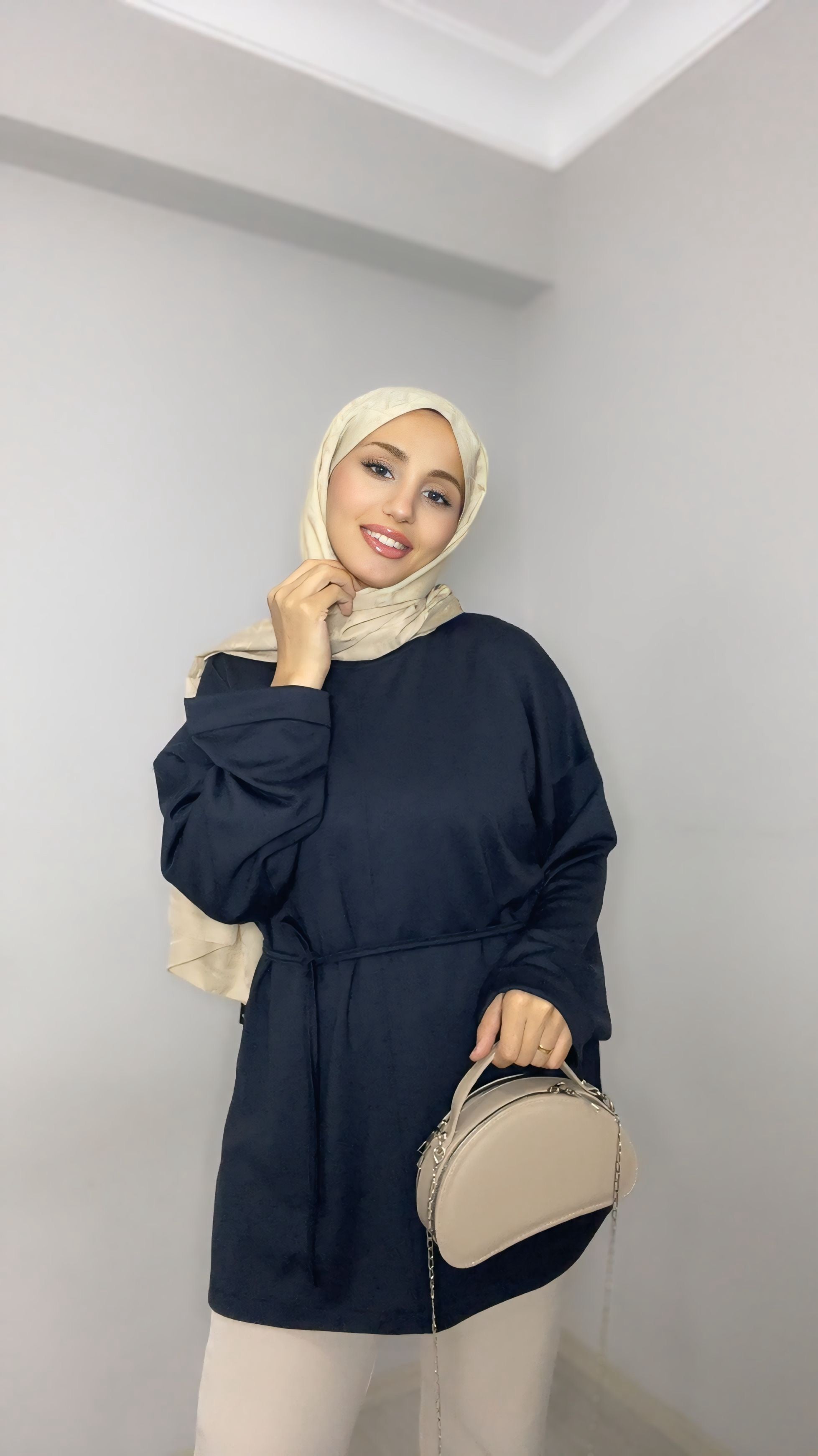 Oversize Siyah Tunik