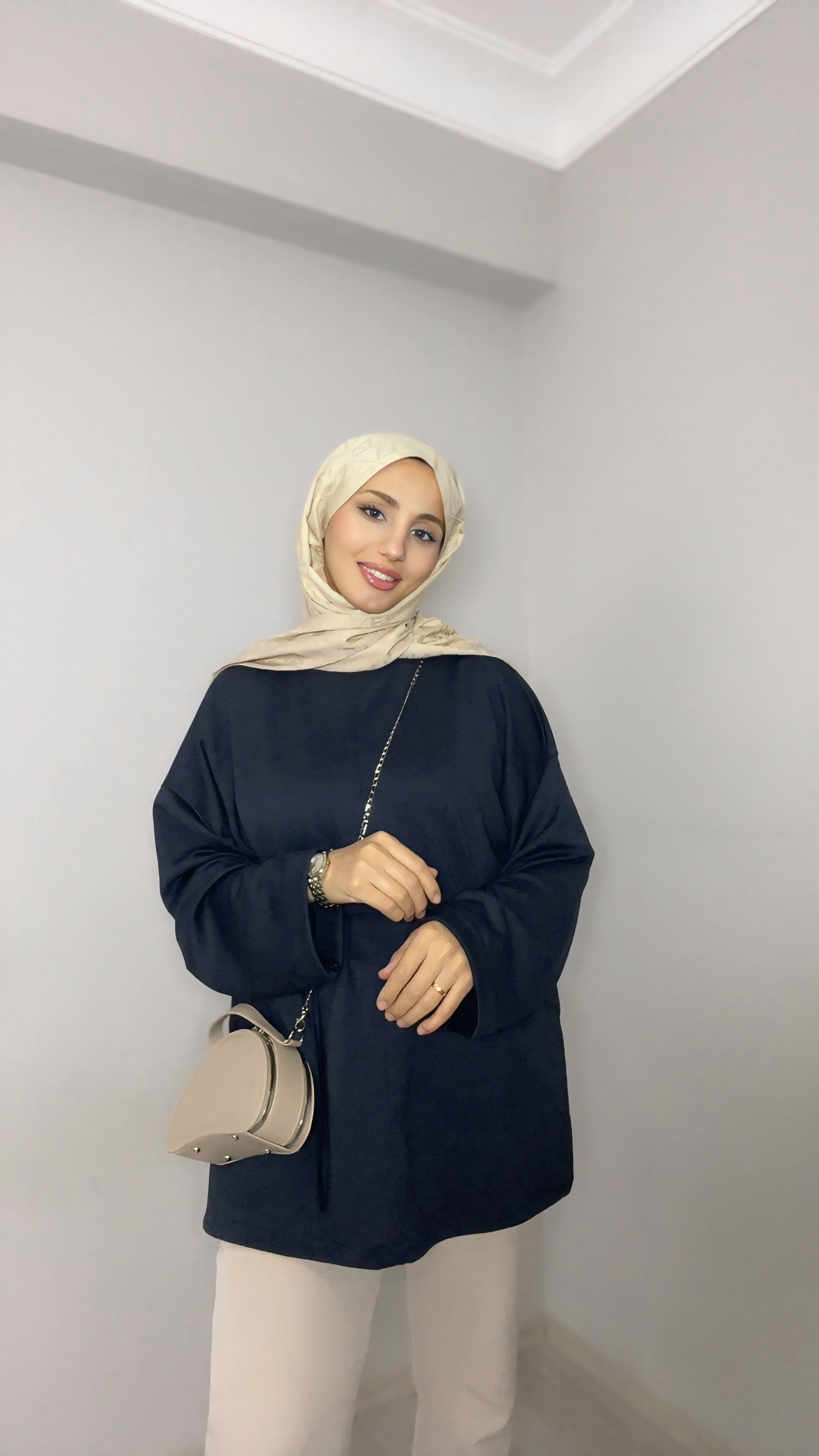 Oversize Siyah Tunik