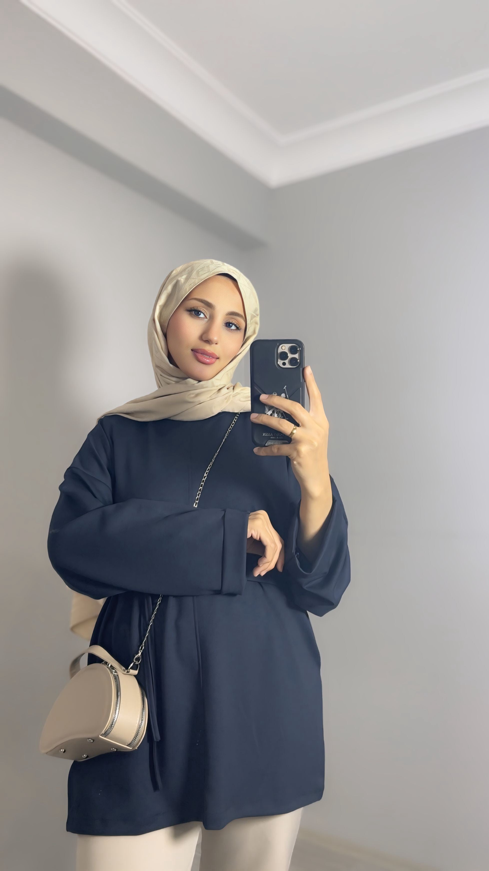 Oversize Siyah Tunik